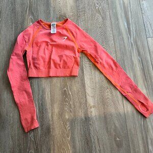 Gymshark long sleeve cropped workout top